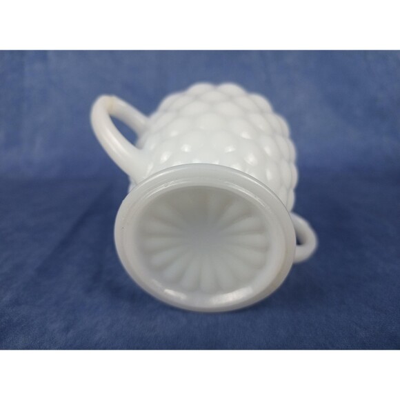 Anchor Hocking White Milk Glass Sugar Cup Decorative Cup Small Bowl With Handles - Picture 7 of 7